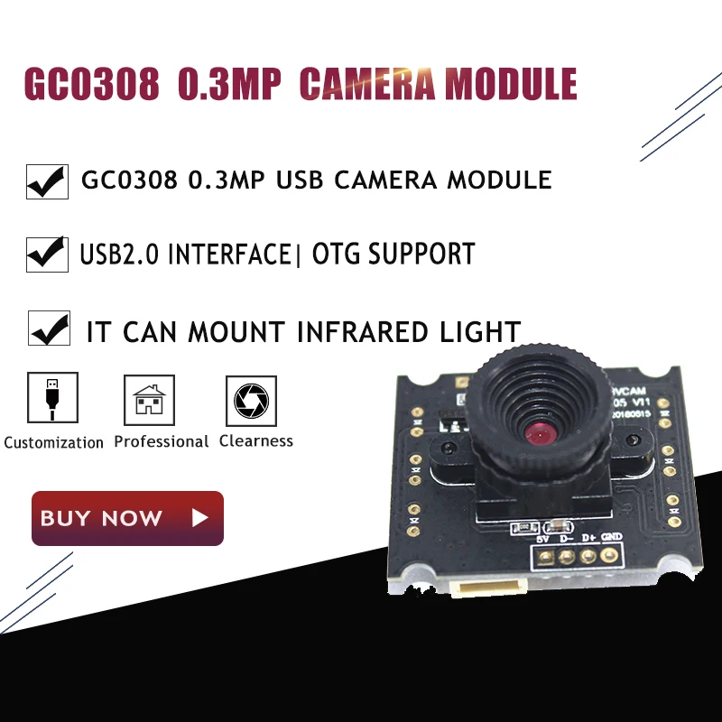 Фонарь 0 3 HD мегапиксель 640*480 фонарь GC0308 датчик CMOS Мини USB модуль камеры с