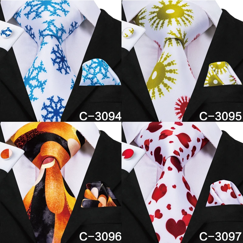 Hi Tie роскошные шелковые мужские галстуки Свадебный деловой костюм набор