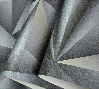 D для стен 3 обои Современная трёхмерная Геометрическая 4d ТВ фоновая настенная бумага рулон серебристо-серая настенная бумага s для гостиной - Цвет: SILVER GRAY