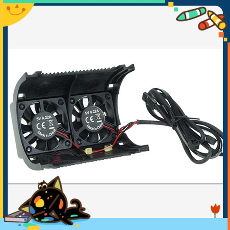 Моторный радиатор 2 вентилятора диаметром 55 мм подходит для 1/5 RC автомобиля |