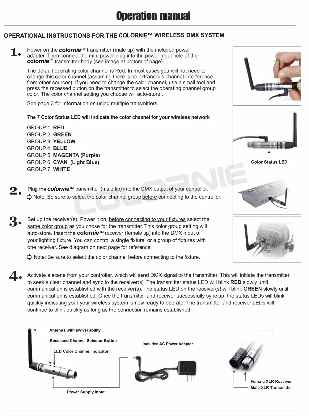 

DHL 2pcs DMX512 Antenna wireless One Transmitter And One Receiver Controller