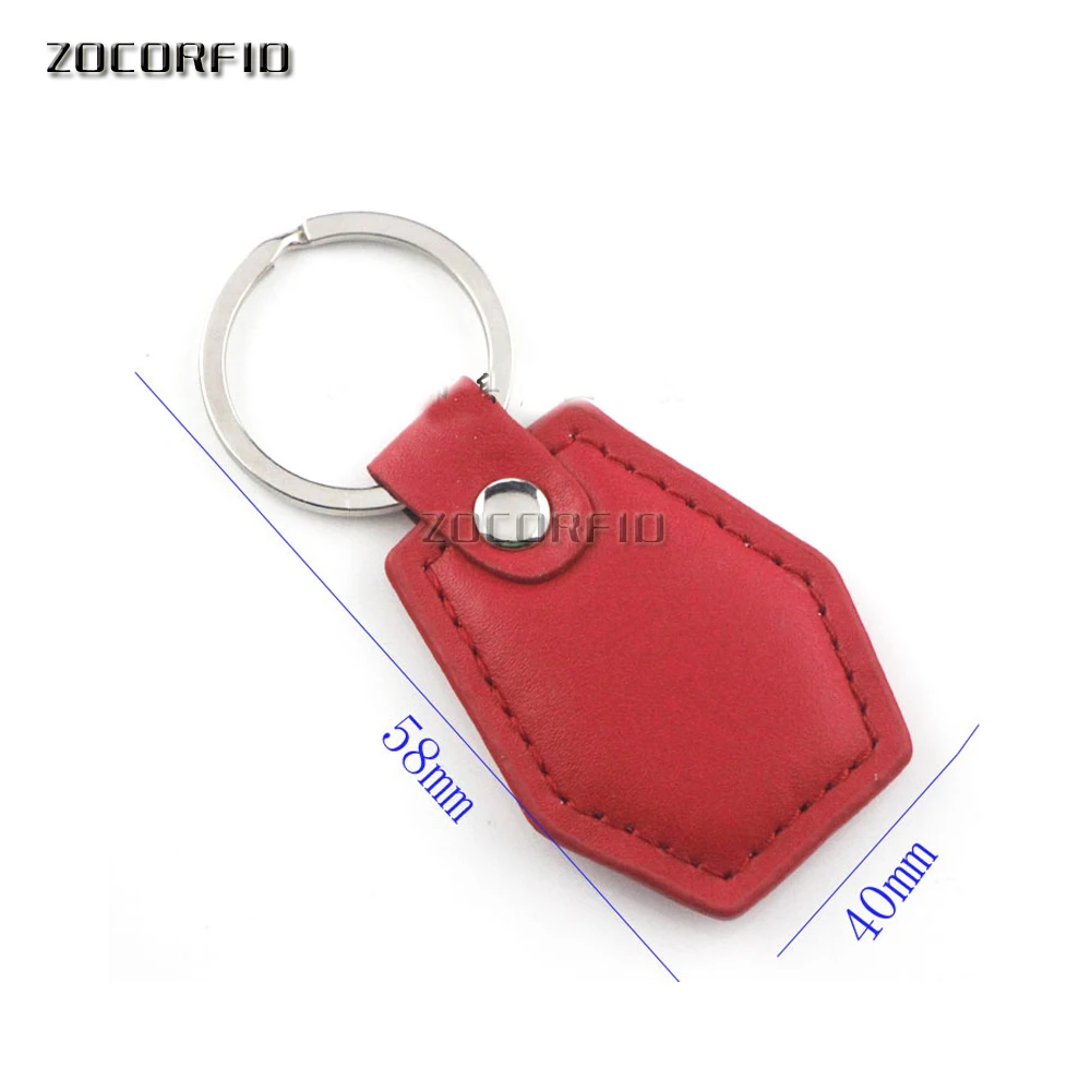 Кожа EM4100 125 кГц ID брелок RFID тег карты контроля доступа Porta RFID Кожаный брелок жетон кольцо Бесконтактный чип