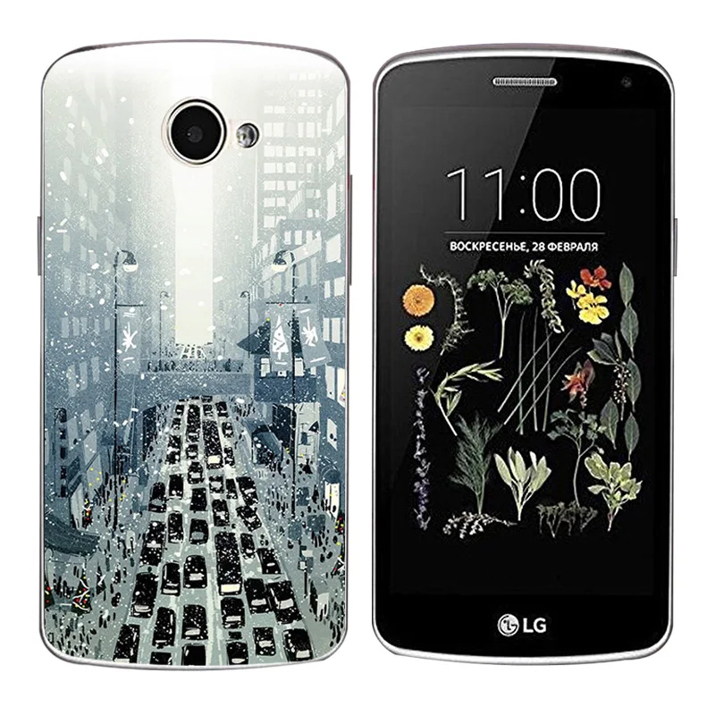 Чехол для LG K5 Мягкий силиконовый чехол LTE X220 X220DS K 5 с ботаническим принтом k5 0