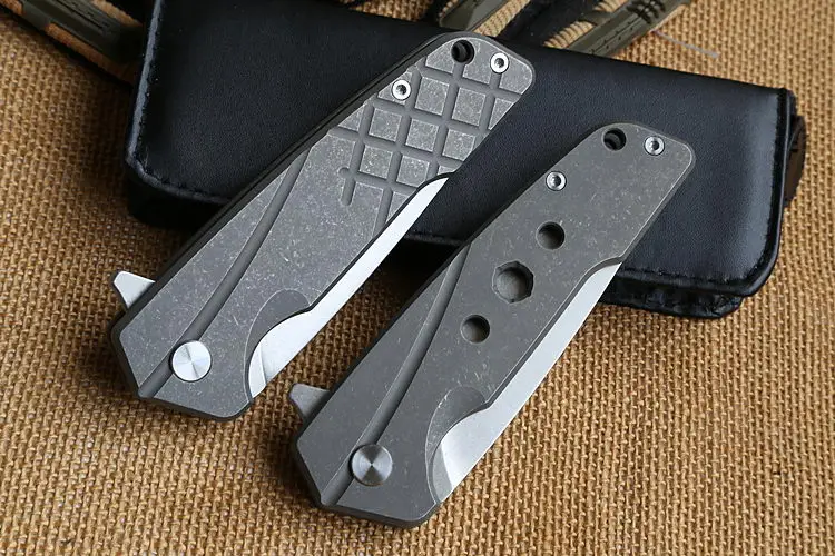 Складной нож DICORIA Rock S35VN тактический Клинок с титановой ручкой и флиппером на