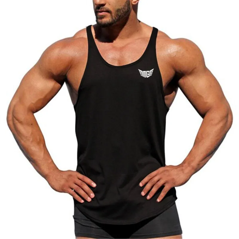 Мужские майки для фитнеса Muscleguys летние спортивные костюмы Стрингер мужская