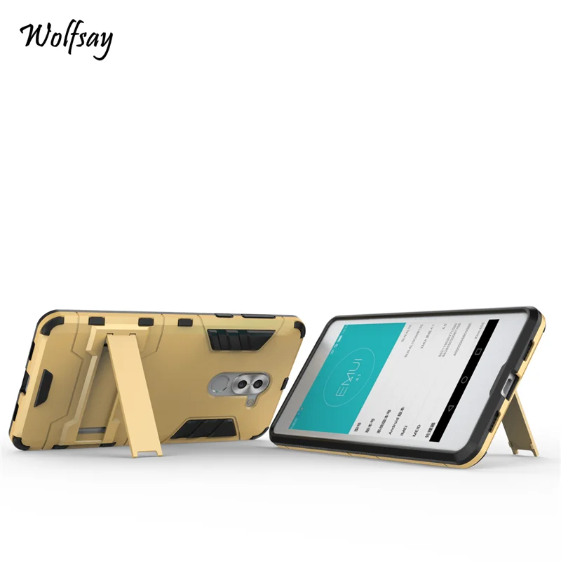 Wolfsay For Cover Huawei GR5 2017 Case Honor 6X Shockproof Robot Armor Phone 9X Pro Coque | Мобильные телефоны и