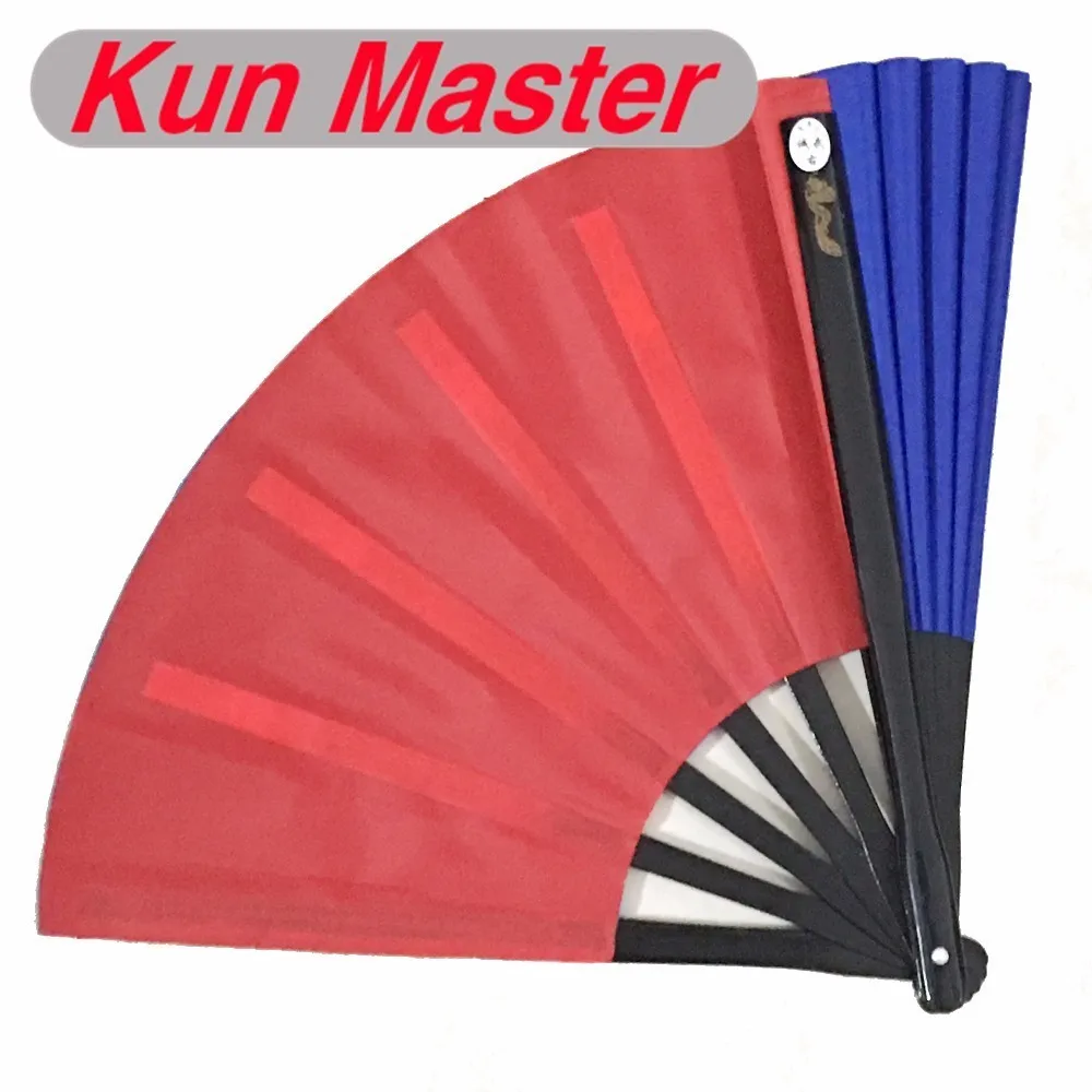 34 см Kun Master Bamboo Тай Чи Кунг-фу веер боевые искусства Практика представления с обеих сторон покрывает бесплатно матч
