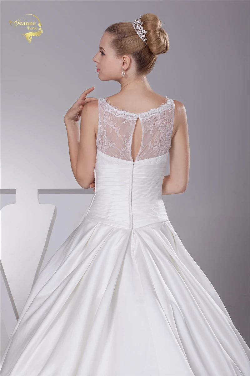 

Jeanne Love Sweetheart Ball Gowns Wedding Dresses 2020 New Wedding Gown Zipper Satin Lace High Quality Robe De Mariage Plus Size