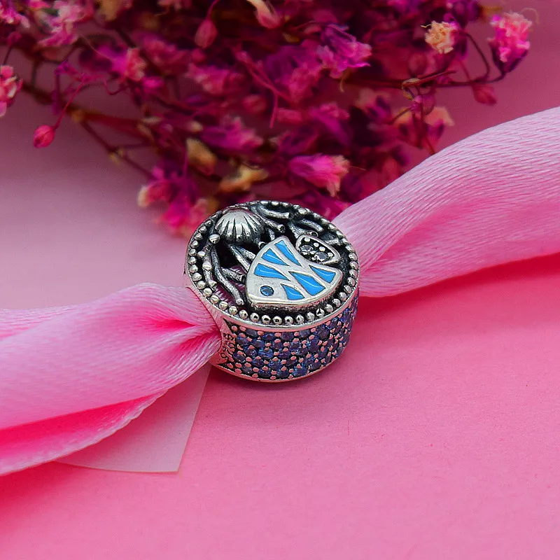 Yanxizao Мода Серебро 925 CZ красочные бусины рыба дерево ананас Морская звезда Fit Pandora