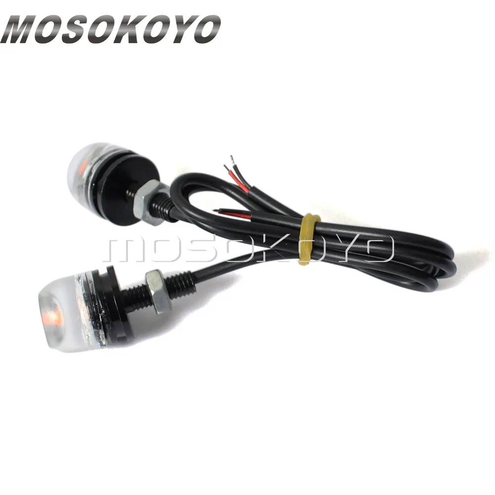 Светодиодный болт для мотоцикла 2 шт. светильник номерного знака SMD янтарный номерной знак Honda Harley Kawasaki