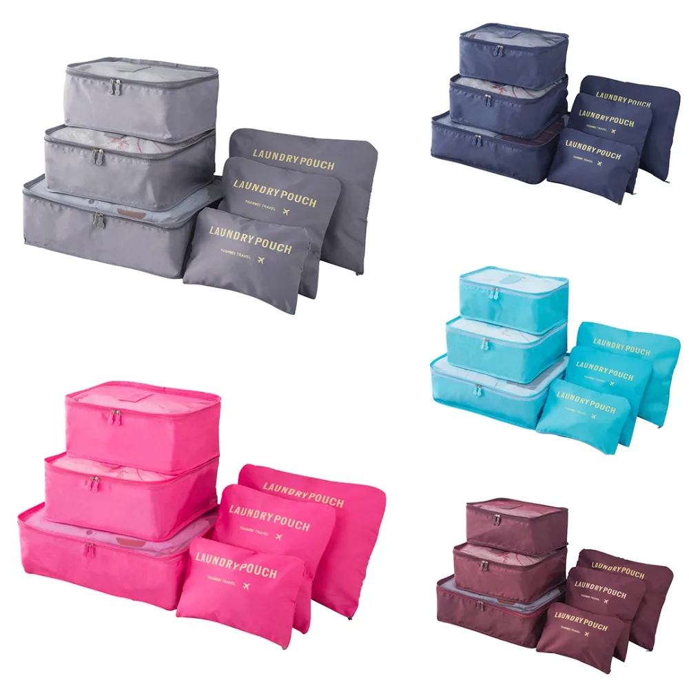 Мисс Лулу (1 комплект из 6 шт.) Женская многофункциональная сумка полиэстера для