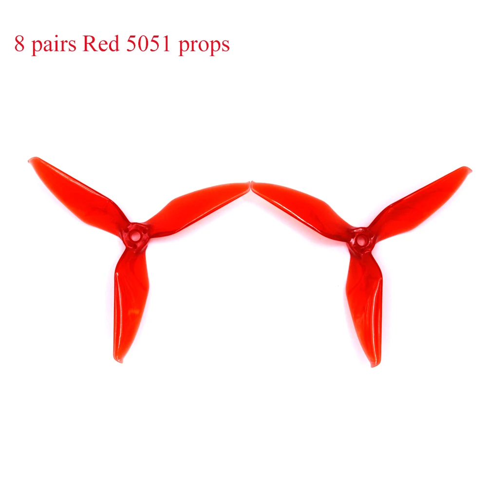 RC 5051 пропеллер 3 Лопасти для FPV Racing 8 пар Tri Blade прозрачный Hornet QAV X 5 "гоночный