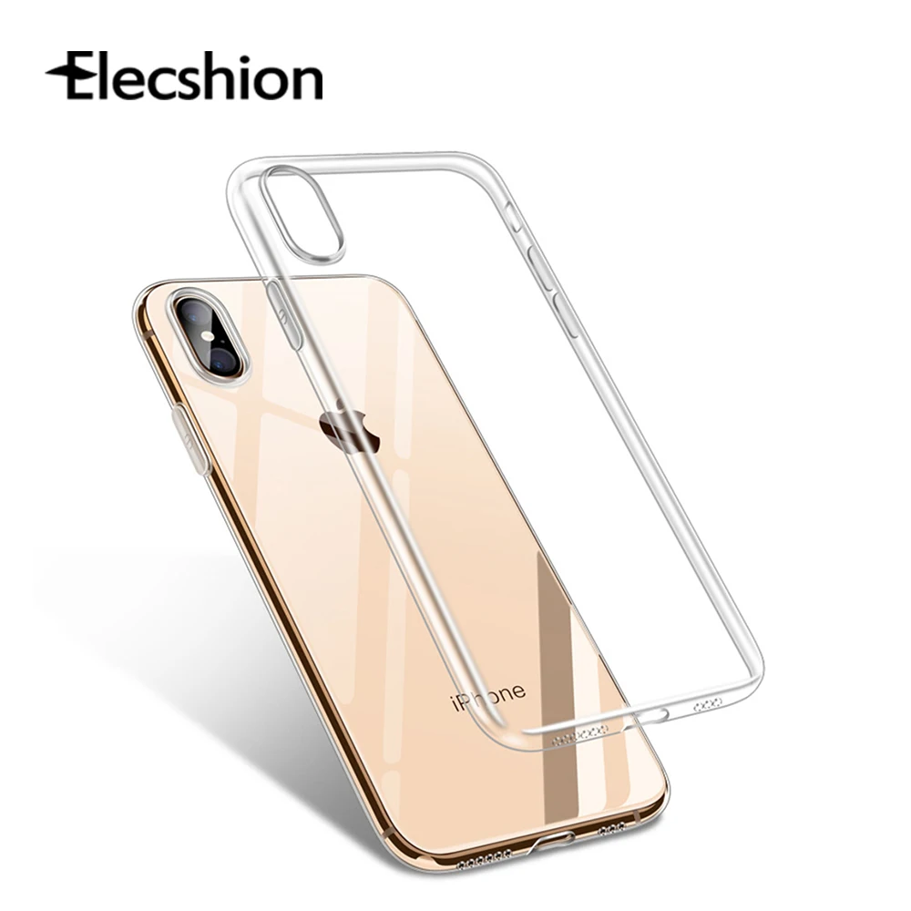 Shockproof Ultra Slim case For iPhone 6s 8 7 6 Plus X XS max XR Transparent TPU Cover Soft Cases Accessories | Мобильные телефоны и