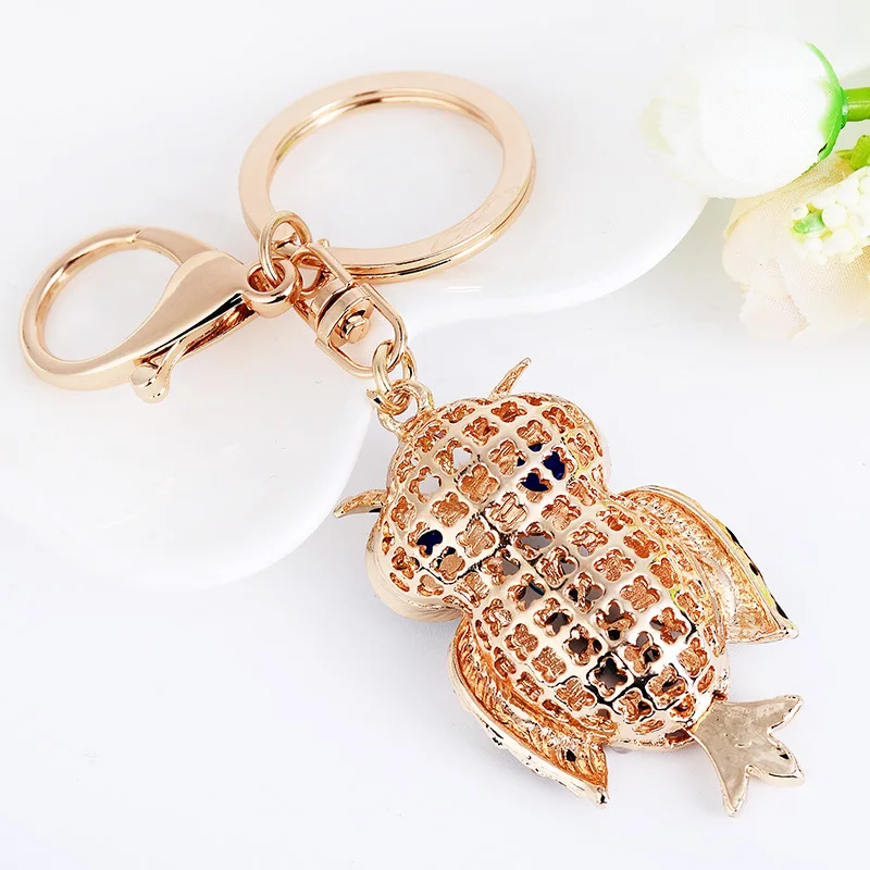 Pearl Crystal Owl Keychains Pendants Decoration Car Keys Women Keychain For Bag Accessories Zinc Alloy Rings Fashion 2019 | Украшения и
