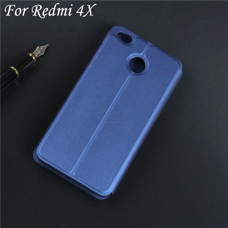 Роскошный умный флип-чехол из искусственной кожи для Xiaomi Redmi 4X чехол-пленка с