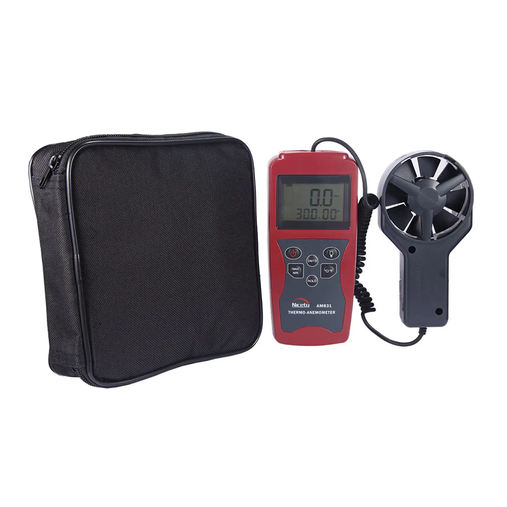 Nicetymeter AM831 LCD ручной цифровой анемометр измеритель скорости ветра и измерение