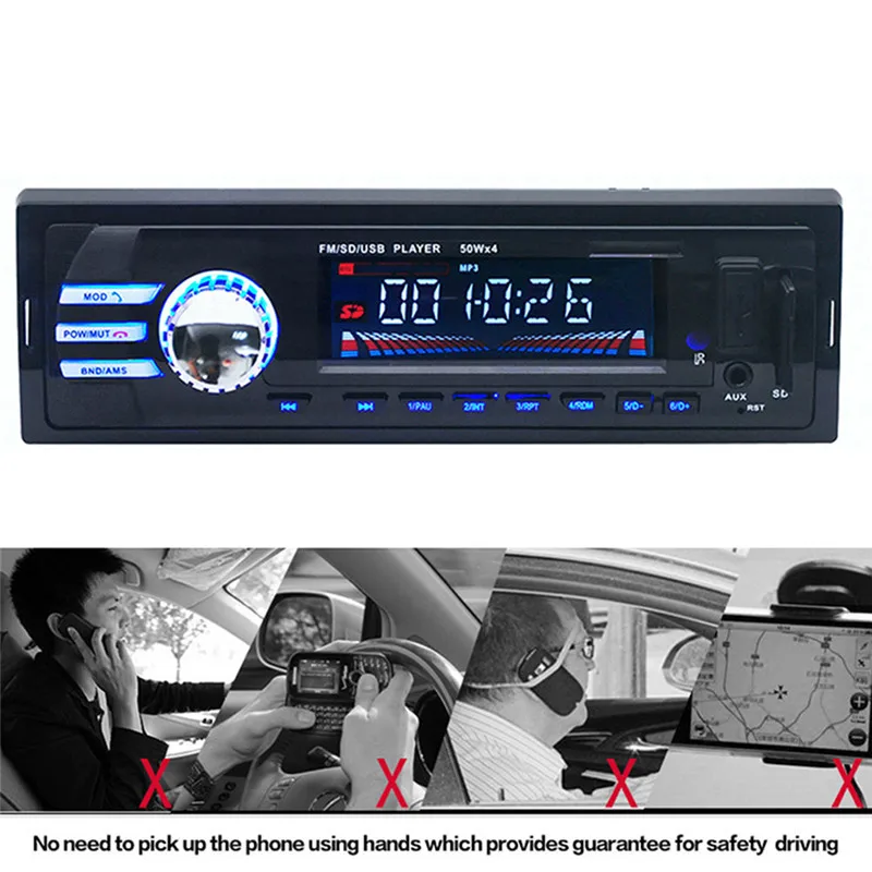 USB SD цифровой FM Aux Встроенный Bluetooth автомобильный in Dash стерео аудио микрофон вход