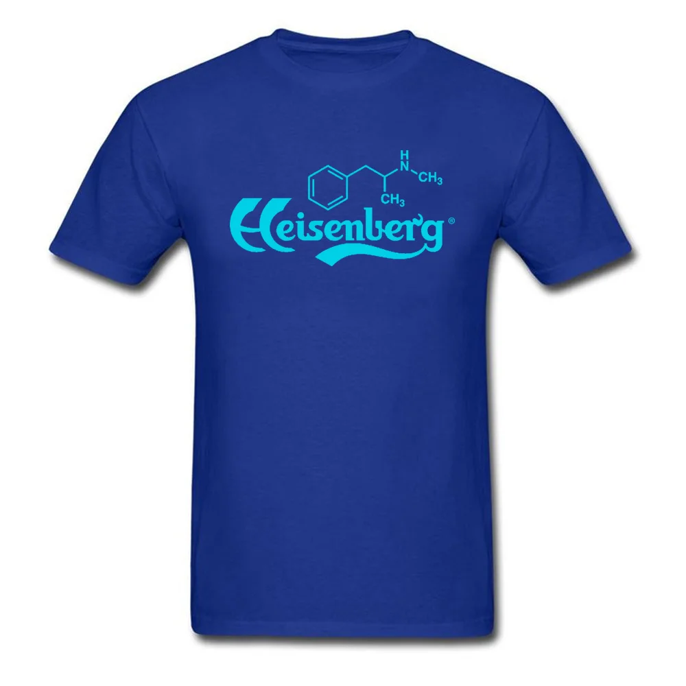 

Blue Meth Heisenberg Bad Breaking Printed On Tshirt For Men Father's Big Size Gift Tops Tees Chemical Molecular Structure O Neck
