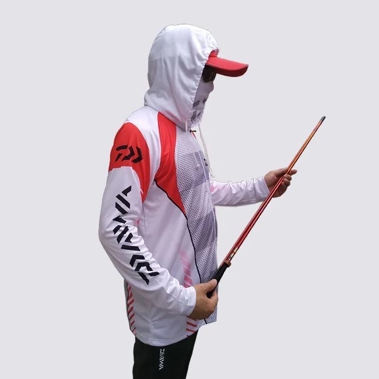 Рубашка для рыбалки красного цвета креативный дизайн трикотажная