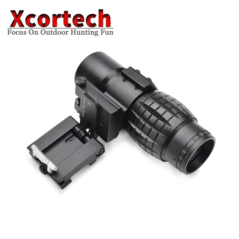 Тактический 3X Лупа Оптический прицел оптический Подходит Aimpoint Sight с откидной