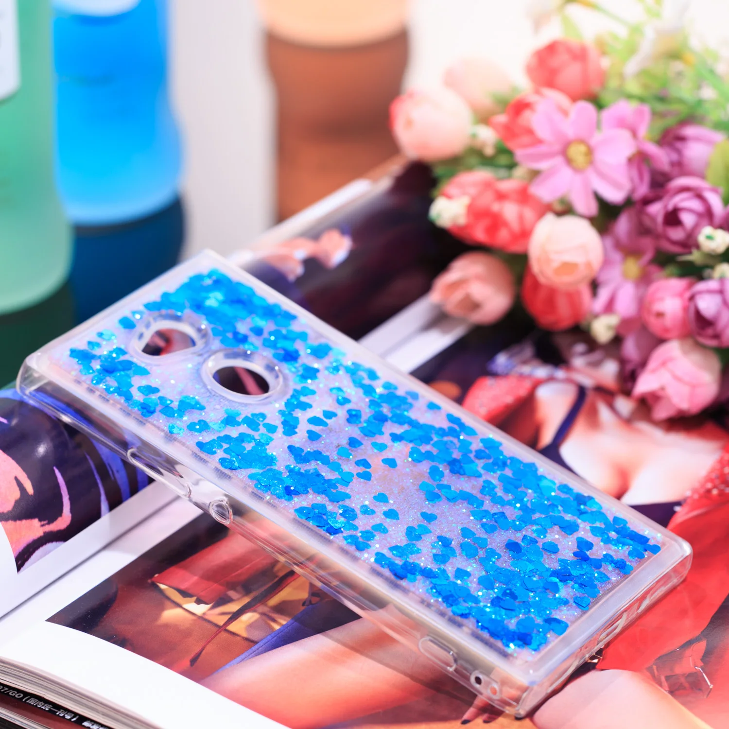 Bling Glitter For coque SONY Xperia XA2 XA1 Ultra XZ XZS XZ1 XZ2 L1 L2 Plus Premium G8142 Compact case Crystal Quicksand |