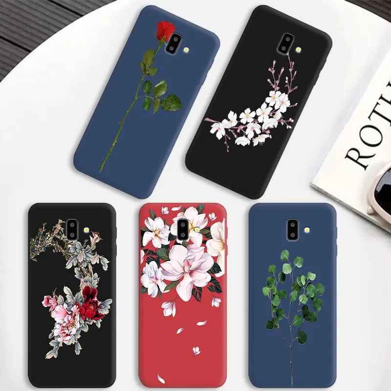 Цветной чехол для телефона с отверстиями для samsung Galaxy J4 J6 EU Plus, мягкие силиконовые Матовые чехлы для Galaxy J5 J7 Prime
