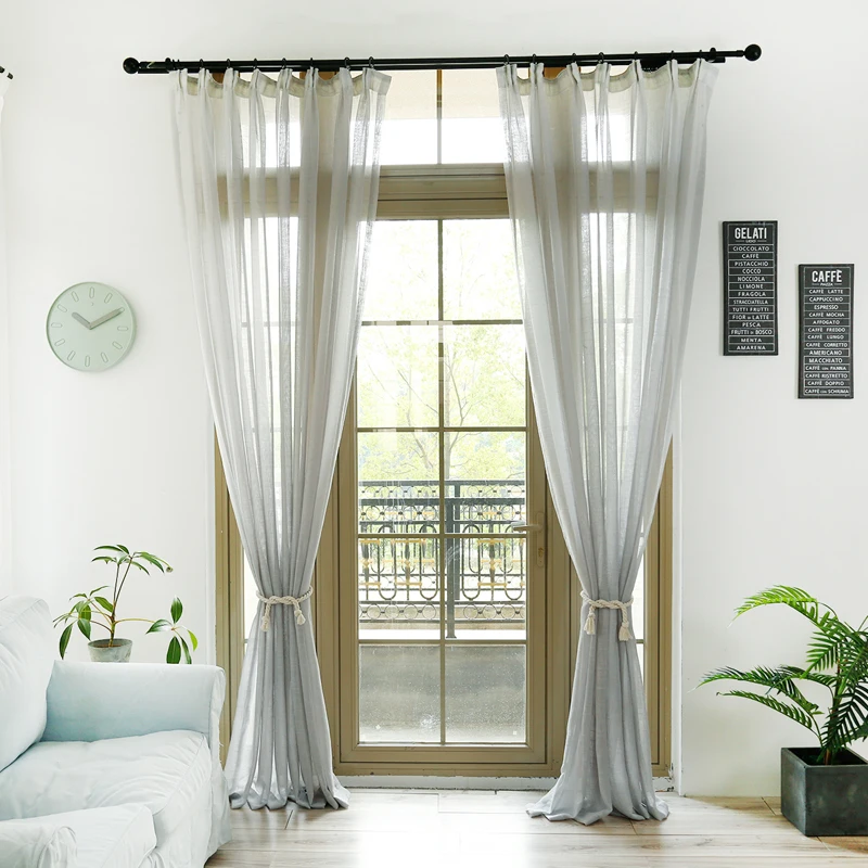 Базовые Стильные серые занавески из тонкой ткани для спальни зеркальные