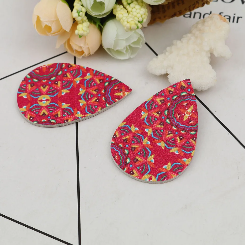 DoreenBeads PU кожаные подвески Фламинго падение в случайном порядке разноцветные ювелирные изделия аксессуары 56 мм(2 2/") x 37 мм(1 4/8"), 10 шт