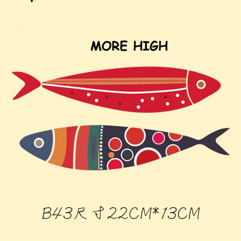 Модная Милая нашивка сделай сам для одежды 22 см наклейки с мультяшными рыбками