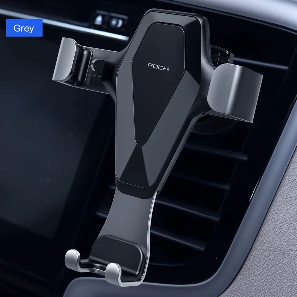 Автомобильный держатель для телефона ROCK для iPhone X XS MAX Gravity Air Vent, держатель для телефона в автомобиле, держатель для мобильного телефона, подставка для samsung