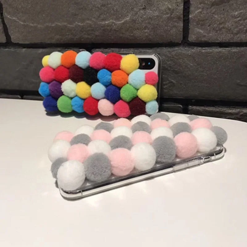 Оригинальный плюшевый чехол для телефона Apple IPhone X XS 6 6s многоцветный зимний