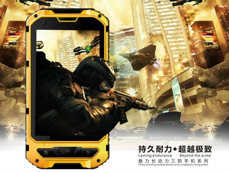 Оригинальный сотовый телефон MTK6582 Quad Core Android Gorilla Glass A8 IP68 прочный