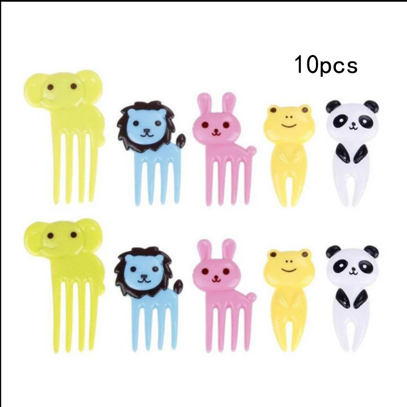 10pcs animal Cobee 6/10 шт. животных Тип Bento Еда фрукты выбирает вилки Коробки для обедов дома Кухня Декор питания не Закладка для книги - Цвет: 10pcs animal