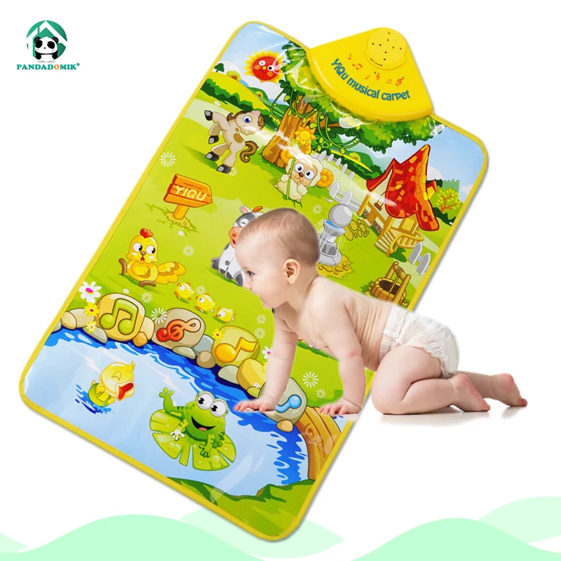 Детские игрушки, игровой коврик, забавные животные, пианино, развивающие игрушки для детей, мягкий интерактивный детский музыкальный ковер, детские игрушки 0-12 месяцев
