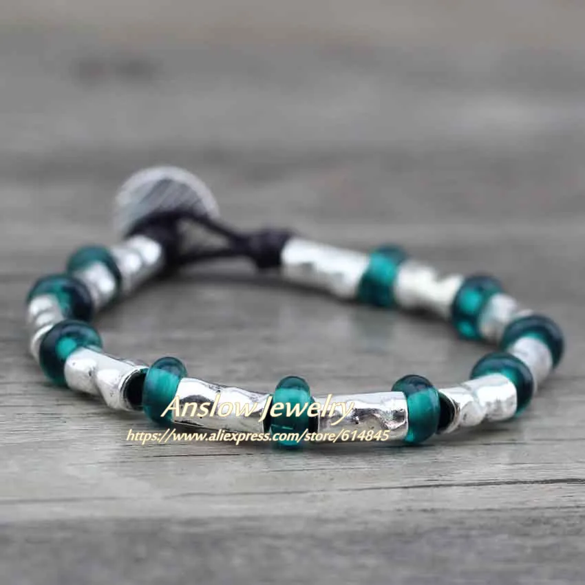 Anslow Модные ювелирные изделия дизайн Bijoux Шарм Веревка бусины браслеты для женщин Женский Мужской LOW0444LB