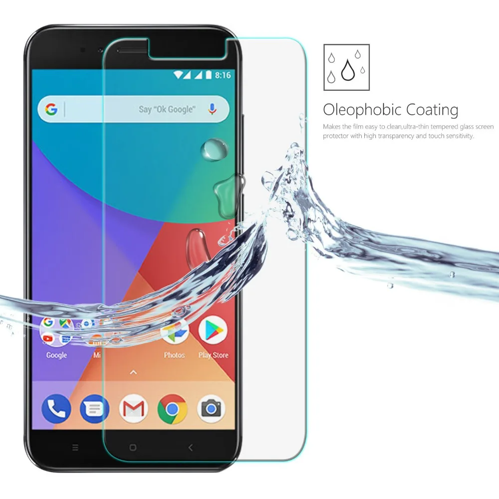 2 шт. 9H 2.5D прозрачная пленка для Xiaomi Mi A1 / 5X закаленное стекло пластиковая защитная