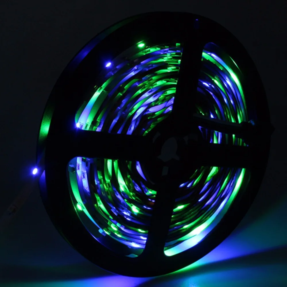2017 новая супер яркая Гибкая 3528 RGB не Водонепроницаемая светодиодная лента + пульт