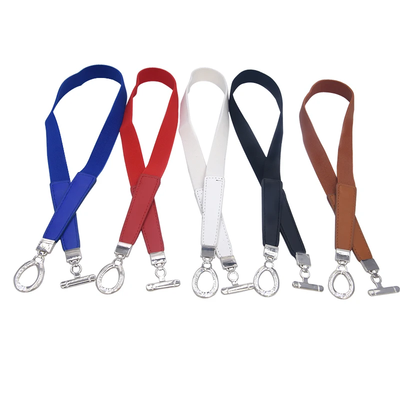 Эластичные ремни Женский трикотажный эластичный пояс для платьев металлический