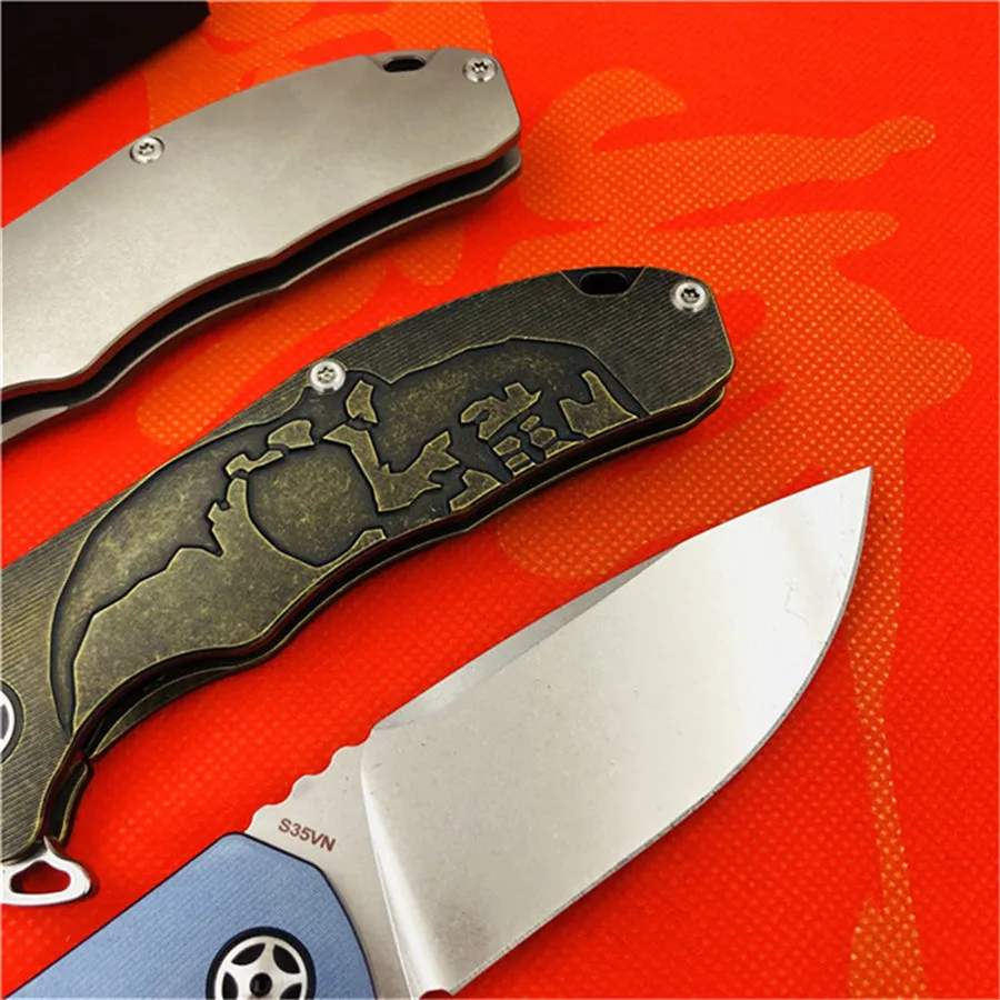 Складной нож CH CH3504 Flipper карманный клинок S35VN с шарикоподшипниками TC4 титановой