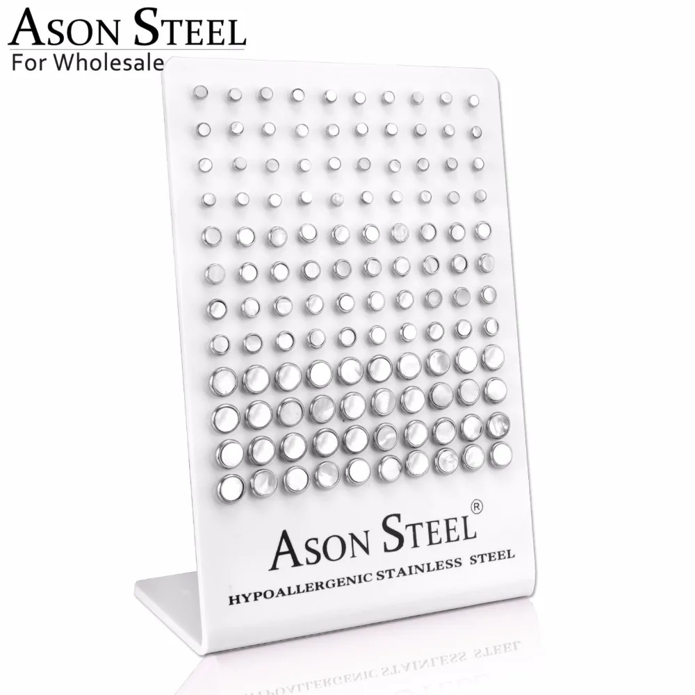 Высококачественные белые прозрачные украшения для пирсинга ASONSTEEL женщин и