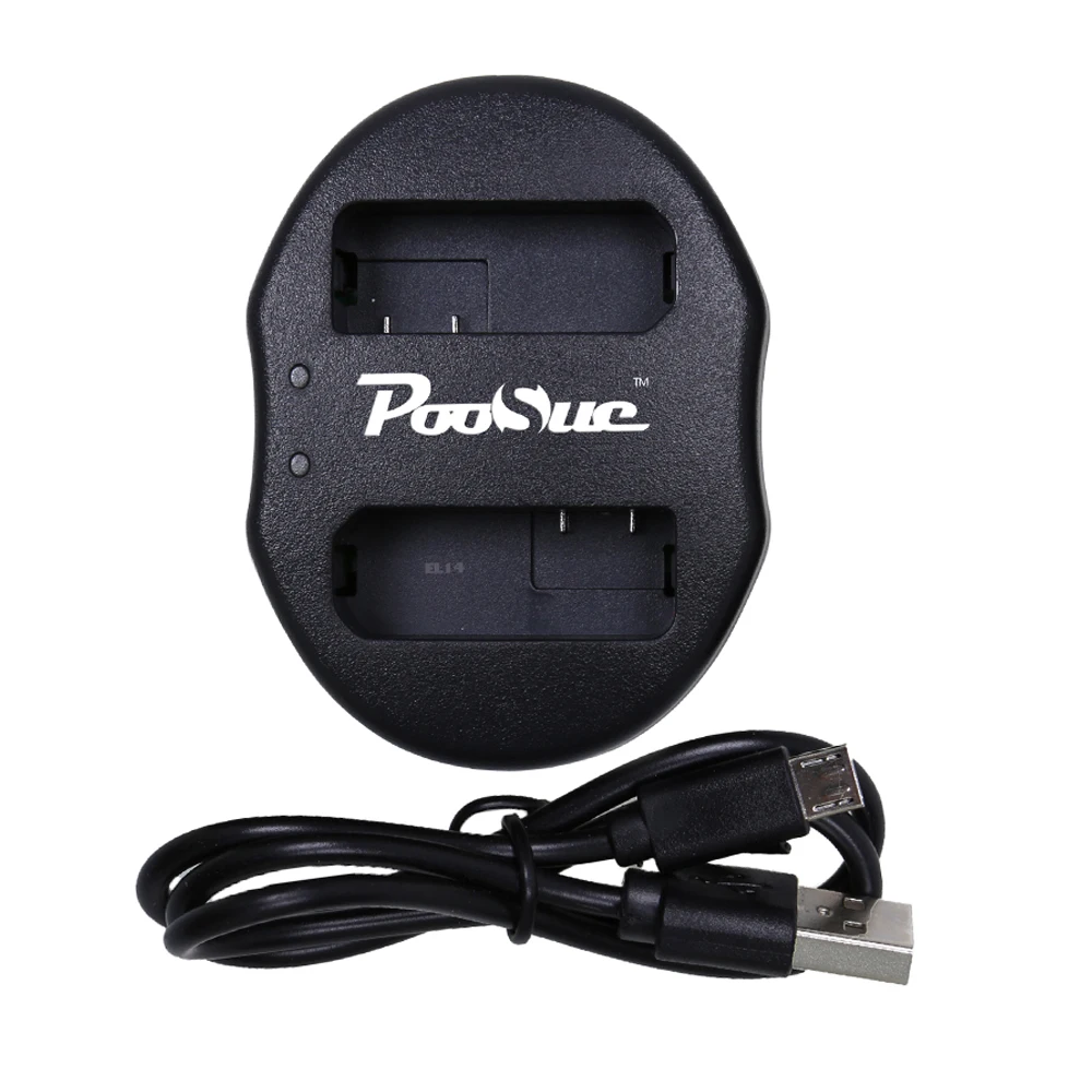 Аккумулятор EN-EL14 EL14A EN-EL14a ENEL14 EN EL14 Аккумулятор для камеры+ USB двойное зарядное устройство для Nikon D3100 D3200 D5300 D5100 D5200 - Цвет: charger