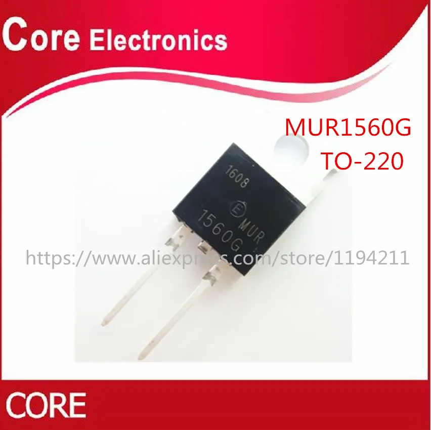 50 шт. MUR1560G 220 MUR1560 TO220 MUR1560CT U1560|Интегральные схемы| |