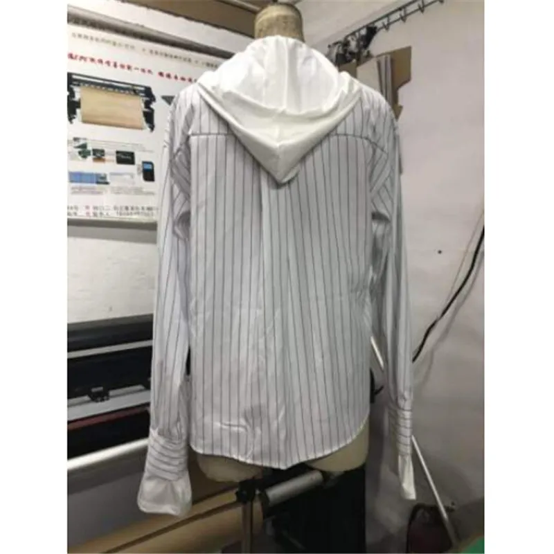 

Fashion Women Long Sleeve Loose Blouse New 2019 Autumn Spring Casual Shirt Ladies Striped Hooded Sexy V Neck Tops Shirt Hot Sale