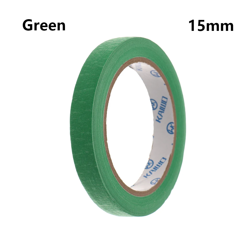 15mm - green 30 м цветная Малярная клейкая лента, клейкая бумага для рисования, художественный декор, ремесло, универсальный автомобильный стикер, лента - Цвет: 15mm - green