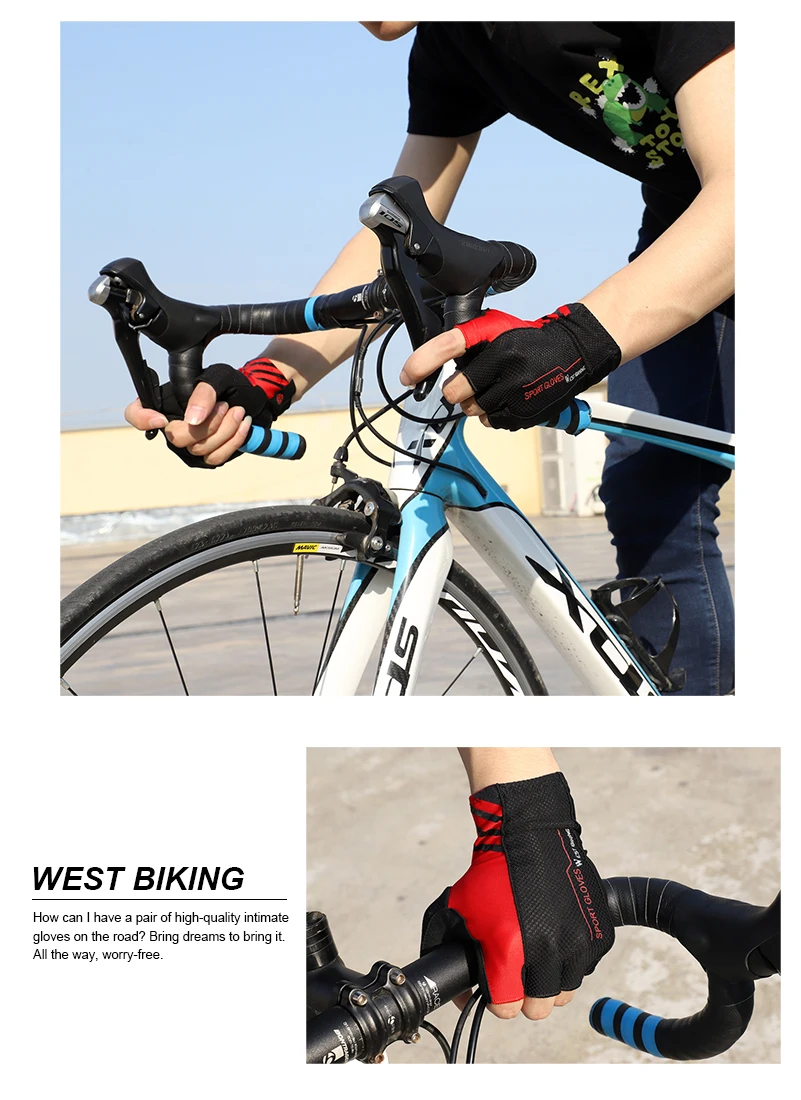 WEST BIKING, летние перчатки для велоспорта, мужские, женские, спортивные, горные, дышащие, велосипедные перчатки, Guantes Ciclismo