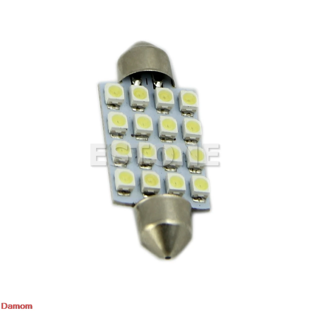 Новый 41 мм 16 светодиодный 3528 SMD Интерьер автомобиля Белый купол светильник