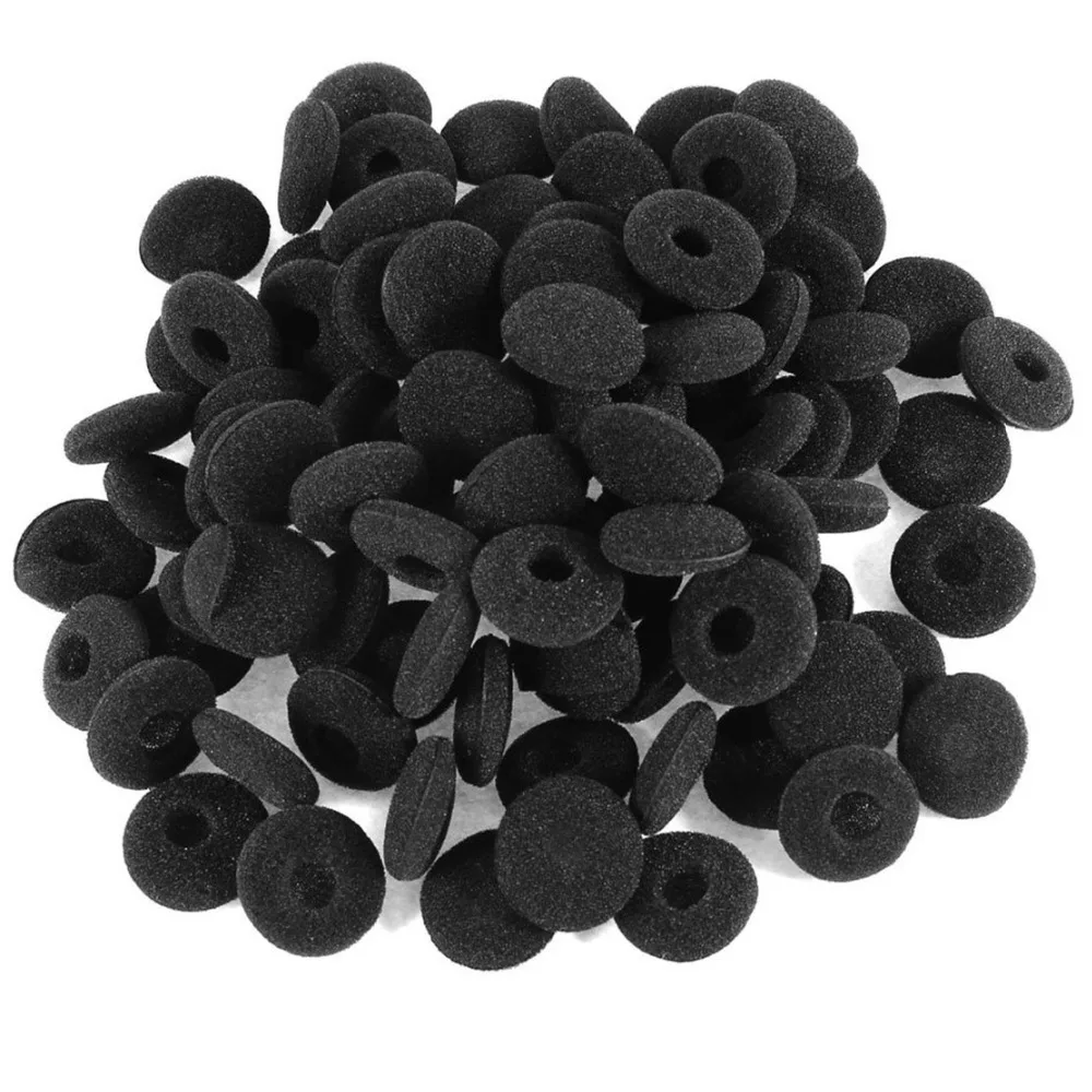 100 шт. черные губчатые вкладыши мягкие пенные для наушников сменные амбушюры |