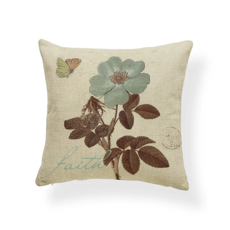 Подушки с растениями наволочка для подушки в виде цветка колокольчика Бабочка