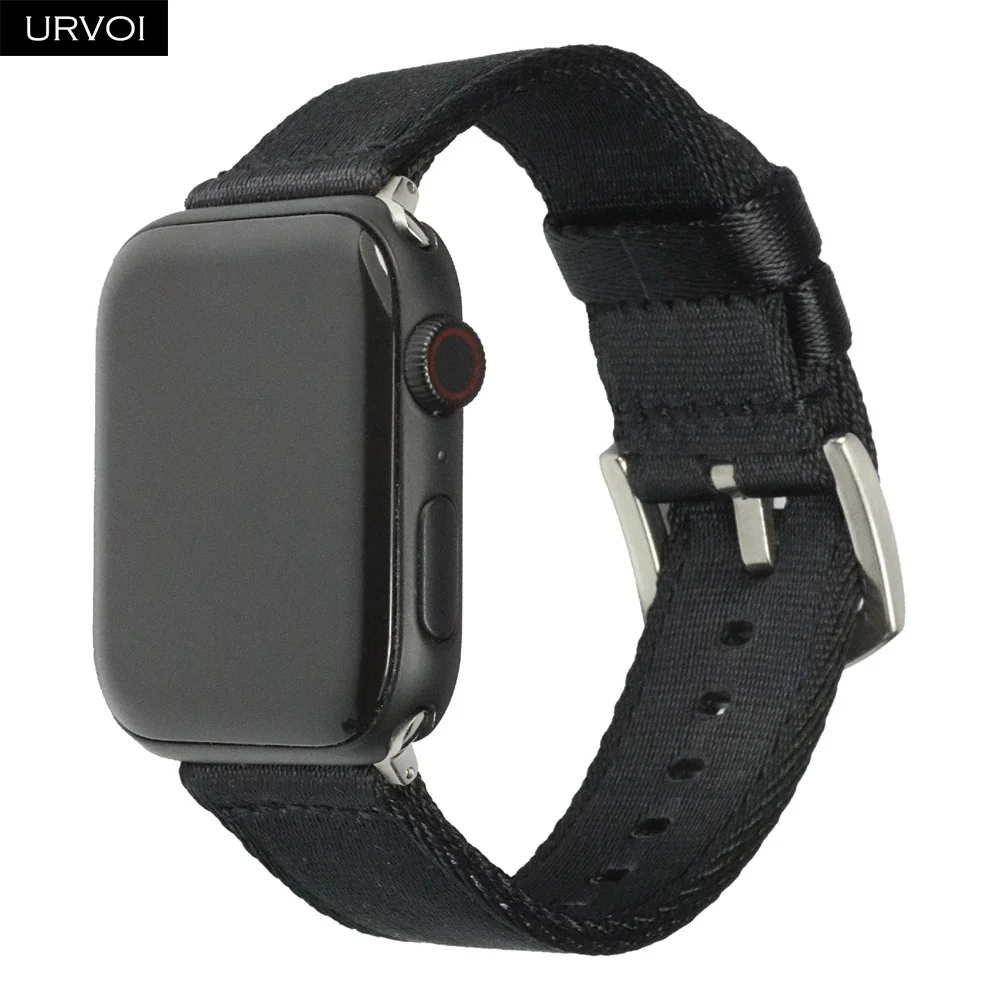 URVOI ремешок для apple watch серии 4 3 2 НАТО лямка из нейлоновой ткани для наручных часов iwatch, полосатый Замена прочная и удобная, брендовый, 38/42/40/44 мм