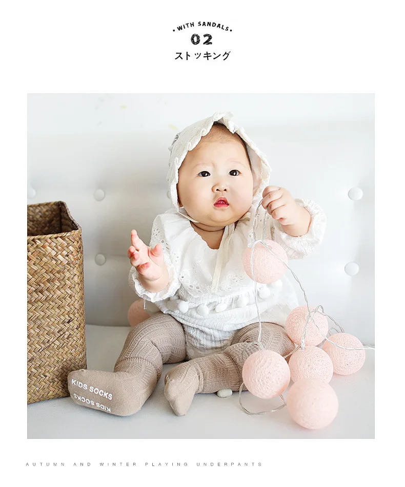 Spring and summer summer double needle baby anti-slip socks without bones loose baby newborn ball children cotton socks